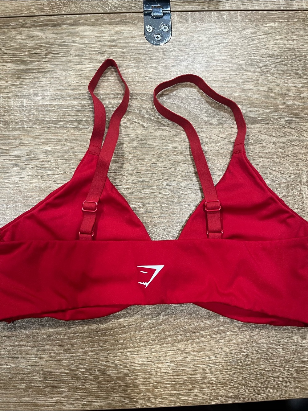 Gymshark Red Twist front Bralette with Adjustable Straps